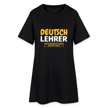 Deutschlehrer Geschenk - Frauen T-Shirt-Kleid - Schwarz - Vorne