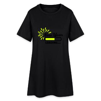 New Year Loading - Robe T-shirt Femme - noir - Devant