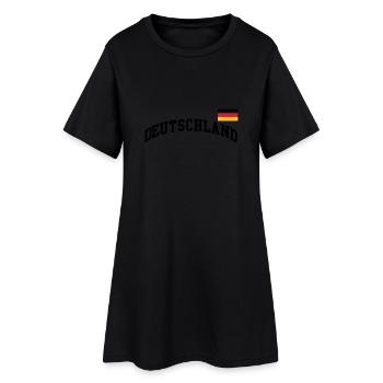 Drapeau de l’Allemagne - football football - Robe T-shirt Femme - noir - Devant