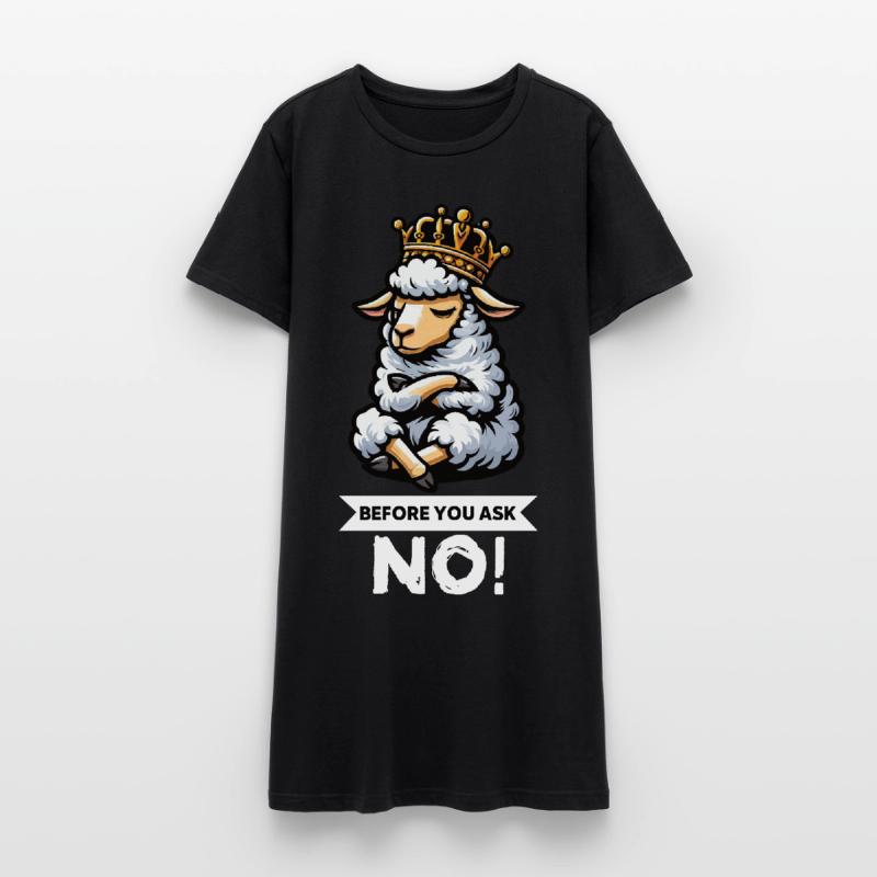 Before You Ask Schaf Schafe Schäfer Schafhalter  Frauen T-Shirt-Kleid