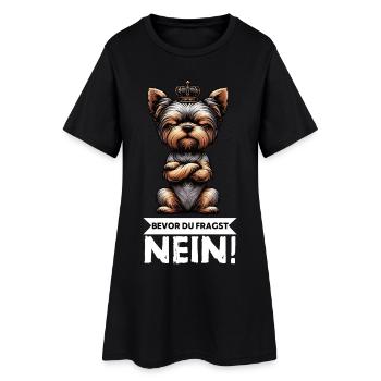 Avant de demander Yorkshire Terrier Yorkshire Yorkie Yorkie - Robe T-shirt Femme - noir - Devant