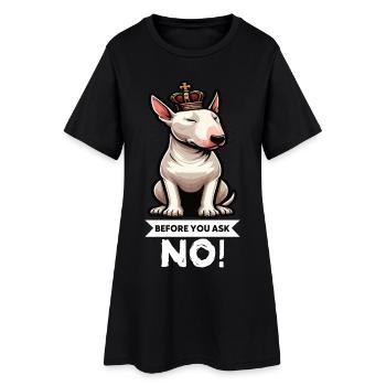 Avant de demander aux Bull Terrier Miniature Bully Bullys - Robe T-shirt Femme - noir - Devant