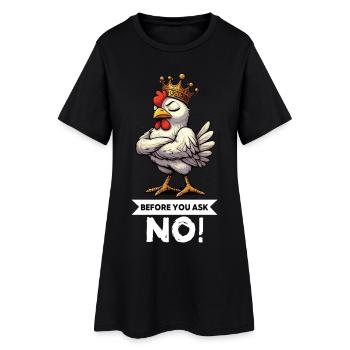 Before You Ask Chickens Chicken Chicken Lover - Women’s T-Shirt Dress - black - Front
