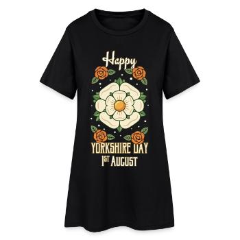Joyeuse Journée du Yorkshire 1er août Symbole du Yorkshire - Robe T-shirt Femme - noir - Devant