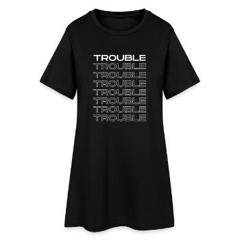 troublé - Women’s T-Shirt Dress - black - Front