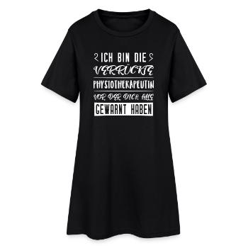 Physiothérapeute Shirt - Crazy Physiothérapeute - Robe T-shirt Femme - noir - Devant