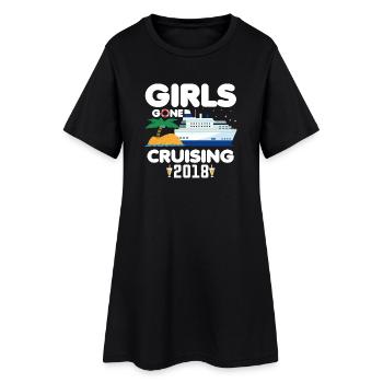 GIRLS GONE CRUISING - Frauen T-Shirt-Kleid - Schwarz - Vorne