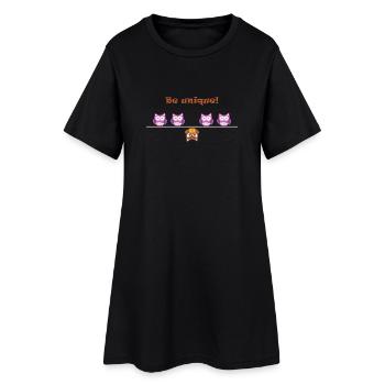 OWL unique - Robe T-shirt Femme - noir - Devant