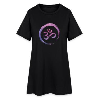 Yoga zen cercle om - Robe T-shirt Femme - noir - Devant