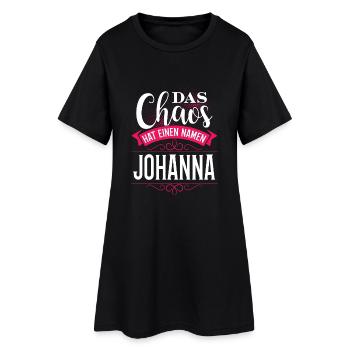 JOHANNA - Chaos - Frauen T-Shirt-Kleid - Schwarz - Vorne