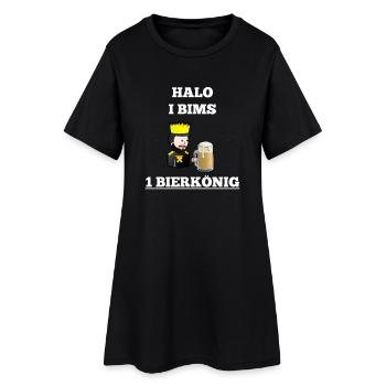 Bierkoenig - Frauen T-Shirt-Kleid - Schwarz - Vorne