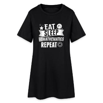 Mathématiques SLEEP mathématicien EAT - Robe T-shirt Femme - noir - Devant