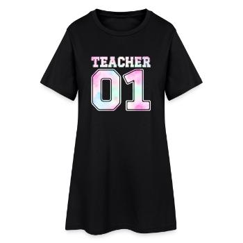 enseignant 01 - Robe T-shirt Femme - noir - Devant