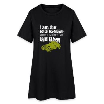 big brother - Frauen T-Shirt-Kleid - Schwarz - Vorne