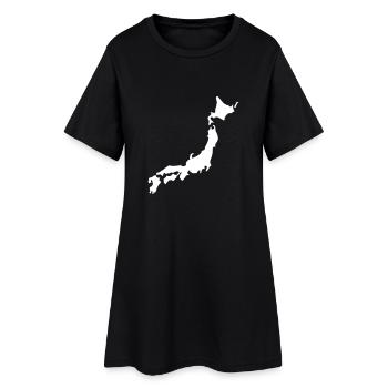 Japon - Robe T-shirt Femme - noir - Devant