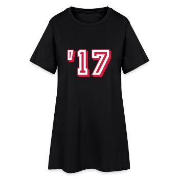 2017 ' 17 année 2017 - année 2017 - Robe T-shirt Femme - noir - Devant