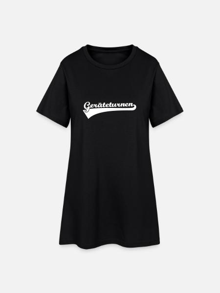 Geräteturnen - Frauen T-Shirt-Kleid - Schwarz