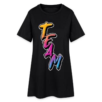 Équipe - Robe T-shirt Femme - noir - Devant