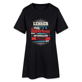lehrer - Frauen T-Shirt-Kleid - Schwarz - Vorne