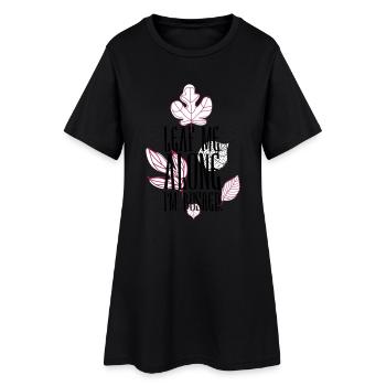 leaf me alone i'm bushed - Frauen T-Shirt-Kleid - Schwarz - Vorne