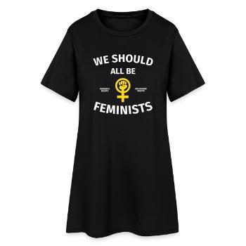 Féminisme féministe - Robe T-shirt Femme - noir - Devant