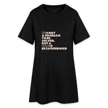 La vie est pas un problème ... - imagées - Life Quotes - Robe T-shirt Femme - noir - Devant