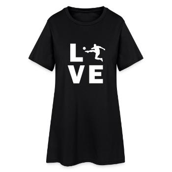 Love football - Women’s T-Shirt Dress - black - Front
