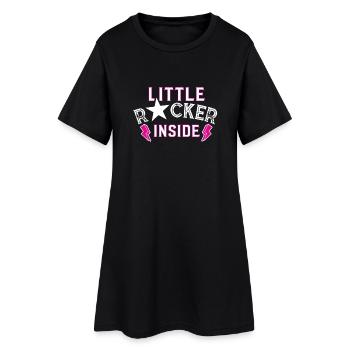 Schwangerschaft schwanger Mama Kind Baby Geschenk - Frauen T-Shirt-Kleid - Schwarz - Vorne