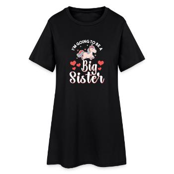 Je vais être une grande soeur - Robe T-shirt Femme - noir - Devant