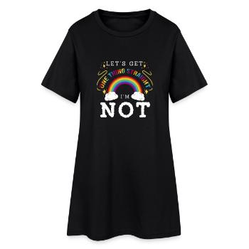 Schwul Lesbisch Regenbogen LGBT Gay Pride Geschenk - Frauen T-Shirt-Kleid - Schwarz - Vorne