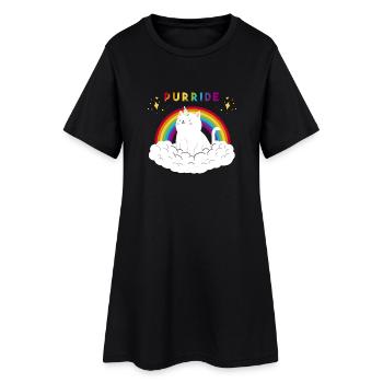Schwul Lesbisch Regenbogen LGBT Gay Pride Geschenk - Frauen T-Shirt-Kleid - Schwarz - Vorne