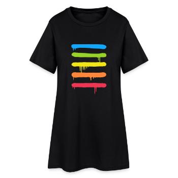 Trendy Cool Graffiti Tag Lines - Robe T-shirt Femme - noir - Devant