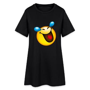 Smiley Smile - Robe T-shirt Femme - noir - Devant