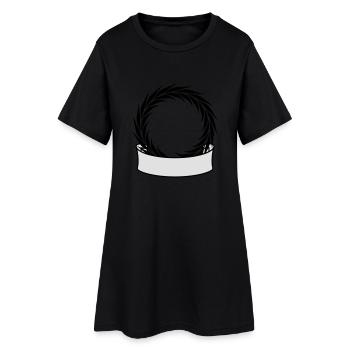 Couronne cadre cercle rond bannière design logo te - Robe T-shirt Femme - noir - Devant