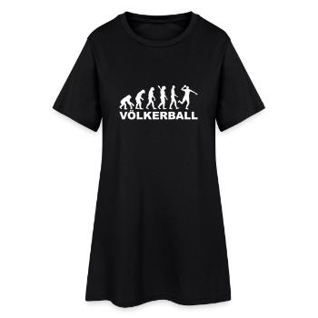 Völkerball - Frauen T-Shirt-Kleid - Schwarz - Vorne