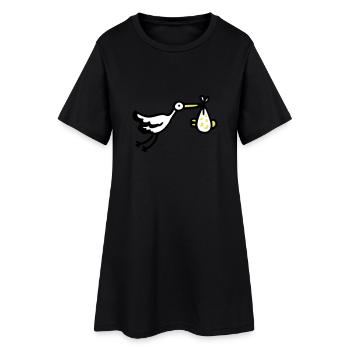 Stork + Baby 3 - Women’s T-Shirt Dress - black - Front