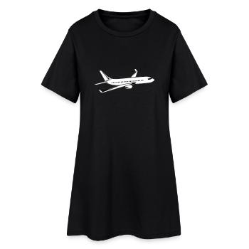 plane - Women’s T-Shirt Dress - black - Front