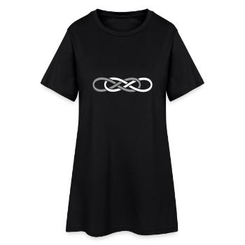 Double symbole de l'infini - Robe T-shirt Femme - noir - Devant