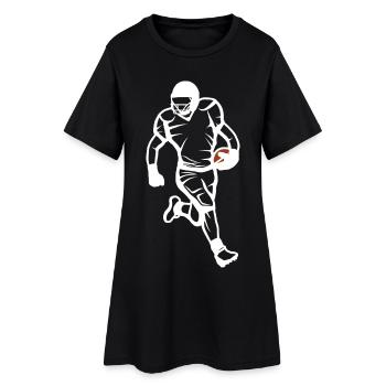 Dessin de footballeur - Robe T-shirt Femme - noir - Devant