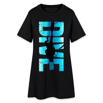 Cadeau de tenue rétro de plongée pour le design du plongeur - Robe T-shirt Femme - noir - Devant