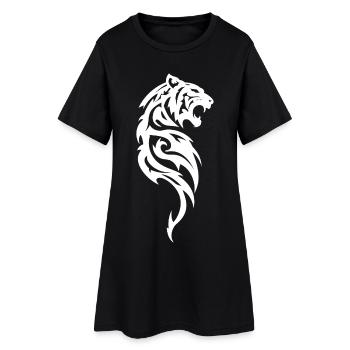 Silhouette tribale du tigre - Robe T-shirt Femme - noir - Devant