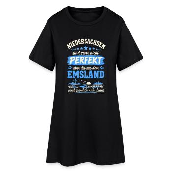 Emsland Niedersachsen – Heimat Spruch Geschenk - Frauen T-Shirt-Kleid - Schwarz - Vorne
