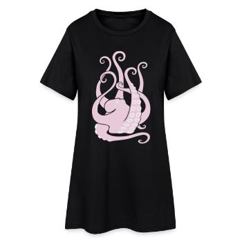 pieuvre poulpe calmar calamar seiche plongée - Robe T-shirt Femme - noir - Devant