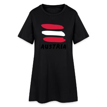 Austria - Frauen T-Shirt-Kleid - Schwarz - Vorne