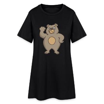 grumpybear - Frauen T-Shirt-Kleid - Schwarz - Vorne