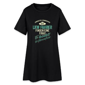JGA Team - LKW Fahrer - Version Auch - petrol - - Frauen T-Shirt-Kleid - Schwarz - Vorne