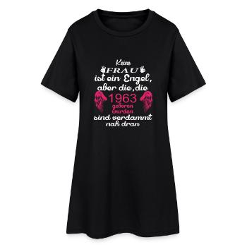 Frau Engel 1963 - Frauen T-Shirt-Kleid - Schwarz - Vorne