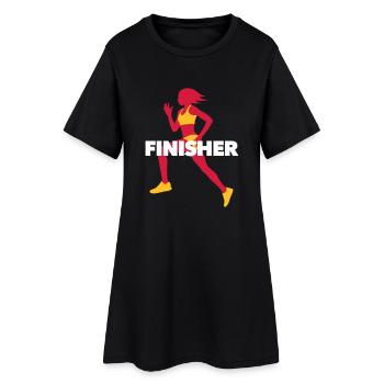 Running Finisher - Run - Fitness - Women’s T-Shirt Dress - black - Front