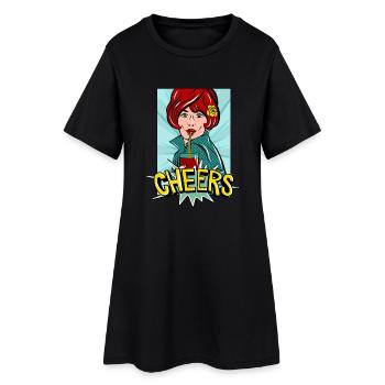 Cheers popart - Women’s T-Shirt Dress - black - Front