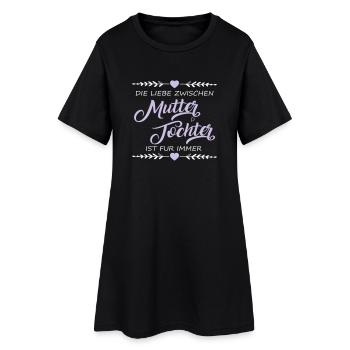 Liebe zwischen Mutter und Tochter - Geschenk - Frauen T-Shirt-Kleid - Schwarz - Vorne